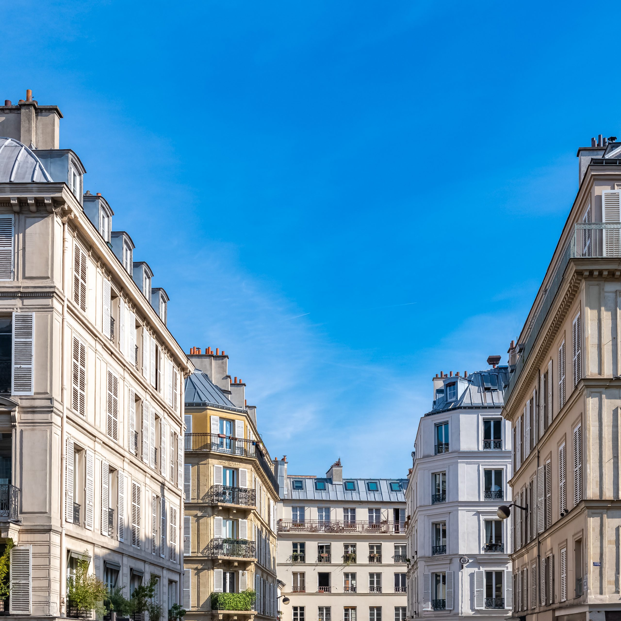 Paris, beautiful buildings, boulevard Beaumarchais, in the 11e district